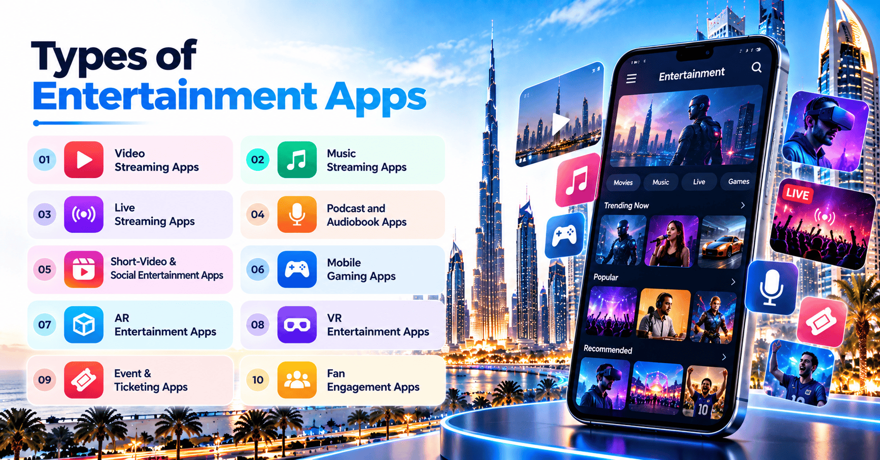 Types of entertainment apps